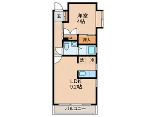 ラスタ-ハウス【1階】の間取り