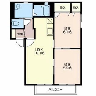 レジデンシャル B【1階】の間取り