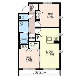 Vent VertII【2階】の間取り