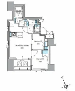 Jリヴェール上野入谷プレイス【12階】の間取り
