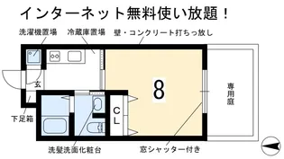 フラットウェルス【1階】の間取り