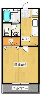 ホワイトキャッスル栗生7番館【2階】の間取り