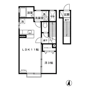サンセール田園【2階】の間取り
