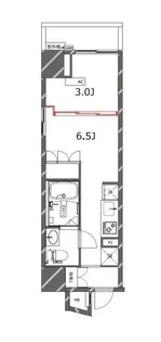 ジェノヴィア四谷三丁目グリーンヴェール【5階】の間取り