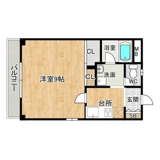 ワンルーフ10【2階】の間取り