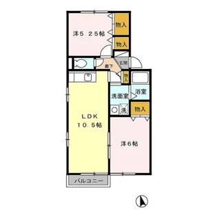 グレープバイン【2階】の間取り