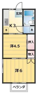 石崎第二ハイツ【1階】の間取り