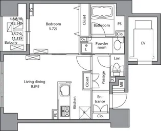 レジディア神田岩本町【2階】の間取り