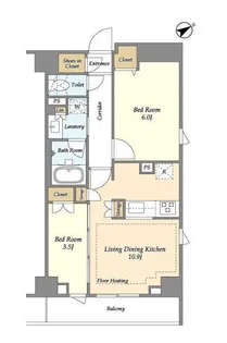 市谷台町坂フロント【3階】の間取り