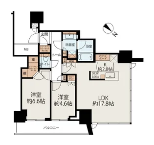 MID TOWER GRAND【7階】の間取り