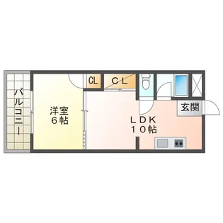 テラスレジデンスあさぎり【4階】の間取り