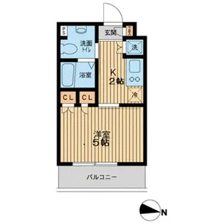 エスティメゾン武蔵小山【4階】の間取り
