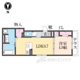 エステート塚口【3階】の間取り