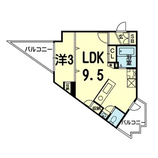 オーシャンヴィレッヂ大江本町【4階】の間取り