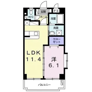 プリティーハウス幸【2階】の間取り