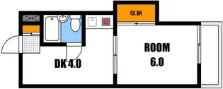 コーポ梶岡【5階】の間取り