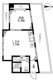 早稲田パークハイツ【5階】の間取り