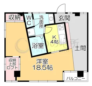 レジデンシャルパーク久留米駅前【2階】の間取り