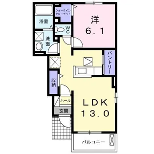 ヴィッラ ショコラ【1階】の間取り