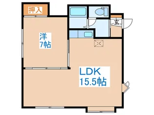 ランド・ハイツ【1階】の間取り