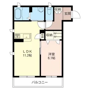 シュロス南林間【2階】の間取り
