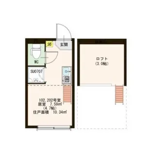 ソレイユ上十条【1階】の間取り