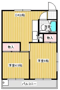 フラット白山第二【2階】の間取り