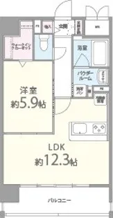Le・Sel上町台【5階】の間取り