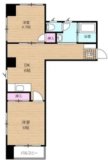 北原ビル【9階】の間取り