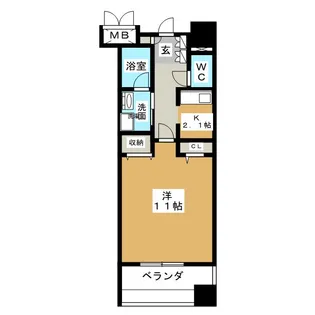 グラン・アベニュー白川公園【9階】の間取り