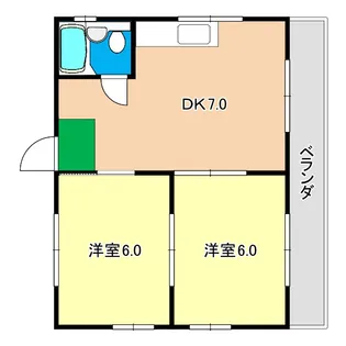 コーポすずき13【2階】の間取り