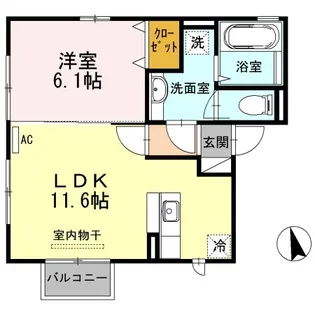 アリーヴィオ鉄砲町【2階】の間取り