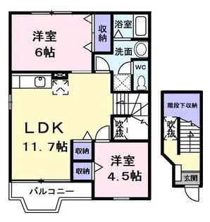 リバーNハイツ【2階】の間取り