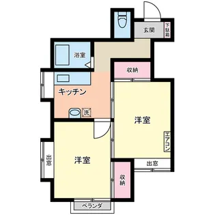 ハイツ新生安野町【2階】の間取り