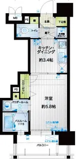 アクタス薬院アネックスII【5階】の間取り