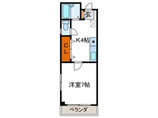 中蔵ハイツ【1階】の間取り