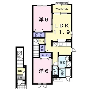 ソレアードのぞみ III【2階】の間取り