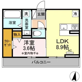 ジャルダンノール【2階】の間取り