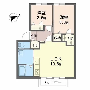 フレグランス ハル【2階】の間取り