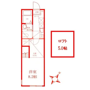 ハーミットクラブハウス踊場【2階】の間取り