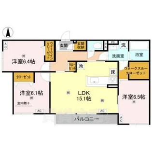 RETOLIA畝傍EAST【1階】の間取り