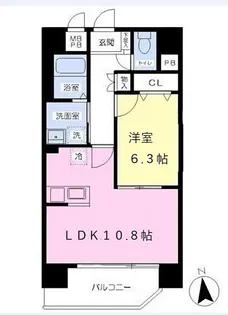 オーネスト九品寺【9階】の間取り