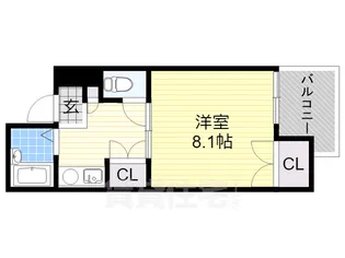 メロディーハイム美章園【6階】の間取り