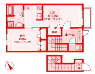ユーオディアA棟【2階】の間取り