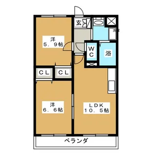 ラフィーネ栄【3階】の間取り