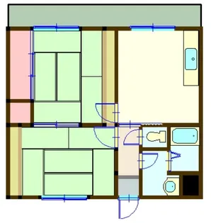 江の浦マンション【2階】の間取り