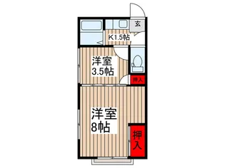 寺山ハイツII【2階】の間取り