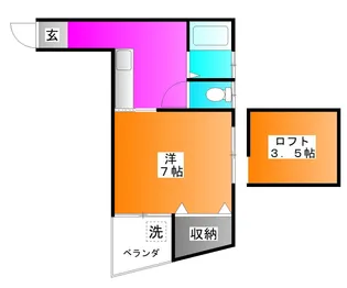 メゾネット平山【2階】の間取り