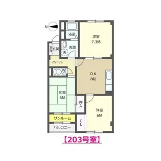 ソシアプランタン【2階】の間取り
