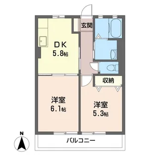 レトア クラ・イスア【1階】の間取り